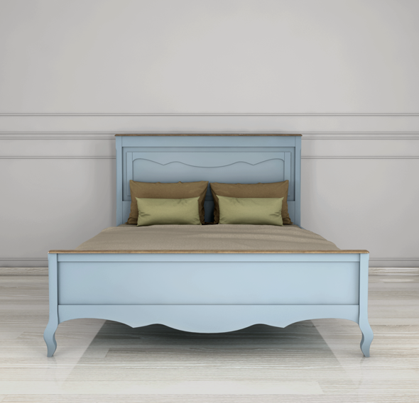 Дизайнерская кровать "Leontina Blue" 160x200