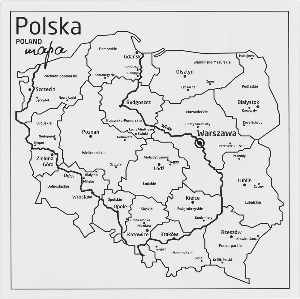 Карта польша с областями